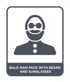 cara calva del hombre con el icono de la barba y de las gafas de sol en estilo de moda del diseño cara calva del hombre con el ic ilustración del vector cara calva del hombre con el icono de la barba y de las gafas de sol en estilo de moda del diseño cara calva del hombre con el ic ilustración del vector