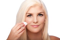 Cara facial de la mujer del concepto del skincare de la belleza imagen de archivo libre de regalías Cara facial de la mujer del concepto del skincare de la belleza imagen de archivo libre de regalías