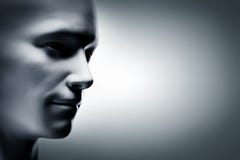 Cara humana genérica do homem, lado do perfil futuristic ilustração royalty free Cara humana genérica do homem, lado do perfil futuristic ilustração royalty free