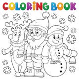 Caracteres de la Navidad del libro de colorear libre illustration Caracteres de la Navidad del libro de colorear libre illustration