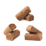 Caramella della pralina del cioccolato isolata immagini stock Caramella della pralina del cioccolato isolata immagini stock