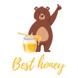 carattere dell'orso che mangia miele dolce royalty illustrazione gratis carattere dell'orso che mangia miele dolce royalty illustrazione gratis