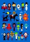 Caratteri di Halloween della poltiglia dei mostri illustrazione di stock Caratteri di Halloween della poltiglia dei mostri illustrazione di stock