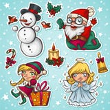 Caratteri di natale illustrazione vettoriale Caratteri di natale illustrazione vettoriale