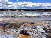 Caratteristiche termiche del parco nazionale di Yellowstone dei geyser fotografia stock Caratteristiche termiche del parco nazionale di Yellowstone dei geyser fotografia stock