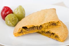 Caraïbisch Lam Pattie stock afbeelding Caraïbisch Lam Pattie stock afbeelding