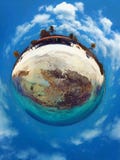 Caraïbische overzees, Los Roques Vakantie in het blauwe overzees en de verlaten eilanden Vrede vector illustratie Caraïbische overzees, Los Roques Vakantie in het blauwe overzees en de verlaten eilanden Vrede vector illustratie