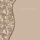 Card with abstract hand-drawn beige waves pattern Stock Photos Card with abstract hand-drawn beige waves pattern Stock Photos