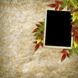 Card For The Holiday With Autumn Leaves Royalty Free Stock Photography Card For The Holiday With Autumn Leaves Royalty Free Stock Photography