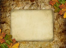 Card For The Holiday With Autumn Leaves Stock Image