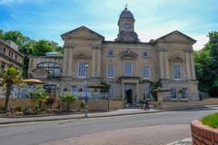 Cardiff Bay, Wales - May 21,2017: Custom House, El Puerto restaurant royalty free stock image Cardiff Bay, Wales - May 21,2017: Custom House, El Puerto restaurant royalty free stock image