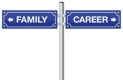 Family Or Career Street Sign Royalty Free Stock Photo Family Or Career Street Sign Royalty Free Stock Photo