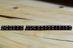 Career opportunities written on wooden blocks. stock photos Career opportunities written on wooden blocks. stock photos