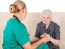 Caregiver και ασθενής στοκ εικόνες Caregiver και ασθενής στοκ εικόνες