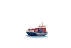 Cargo​ Container​ Ship​ Isolated​ Royalty Free Stock Photography