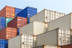 Cargo Containers Stack Royalty Free Stock Photography Cargo Containers Stack Royalty Free Stock Photography