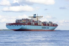 Cargo Ship Edith Maersk Stock Photo