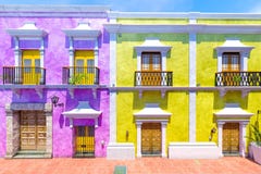 Caribbean Village. Colored Houses Stock Images