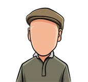 Caricatura de retratos, ejemplos de los cuerpos masculinos con ropa marrón, y sombreros ilustración del vector Caricatura de retratos, ejemplos de los cuerpos masculinos con ropa marrón, y sombreros ilustración del vector