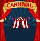 Carnaval et affiche de tente de cirque illustration stock Carnaval et affiche de tente de cirque illustration stock