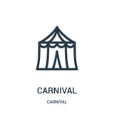 Carnaval-pictogramvector van Carnaval-inzameling De dunne van het het overzichtspictogram van lijncarnaval vectorillustratie royalty-vrije illustratie Carnaval-pictogramvector van Carnaval-inzameling De dunne van het het overzichtspictogram van lijncarnaval vectorillustratie royalty-vrije illustratie