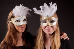 Carnaval μάσκα φίλων στοκ εικόνα Carnaval μάσκα φίλων στοκ εικόνα