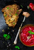 Carne de cerdo asada a la parilla imágenes de archivo libres de regalías Carne de cerdo asada a la parilla imágenes de archivo libres de regalías