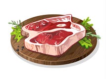 Carne na placa ilustração stock Carne na placa ilustração stock