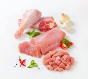 Carni di tacchino e tagli crudi immagini stock Carni di tacchino e tagli crudi immagini stock