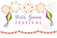 Carnival Festa Junina Summer Festival fireworks Royalty Free Stock Images Carnival Festa Junina Summer Festival fireworks Royalty Free Stock Images