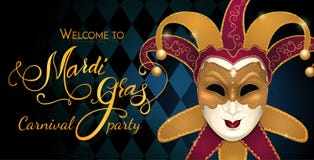 Carnival mask with shiny glitter texture. Bokeh lights and fireworks background. Invitation card template. royalty free illustration Carnival mask with shiny glitter texture. Bokeh lights and fireworks background. Invitation card template. royalty free illustration