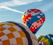 Hot Air Balloons at Carolina BalloonFest royalty free stock photography Hot Air Balloons at Carolina BalloonFest royalty free stock photography
