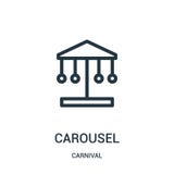 carousel icon vector from carnival collection. Thin line carousel outline icon vector illustration stock illustration carousel icon vector from carnival collection. Thin line carousel outline icon vector illustration stock illustration