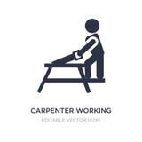 carpenter working icon on white background. Simple element illustration from People concept vector illustration carpenter working icon on white background. Simple element illustration from People concept vector illustration