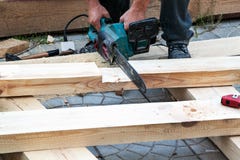 Carpentry electric saw for wood royalty free stock photography Carpentry electric saw for wood royalty free stock photography