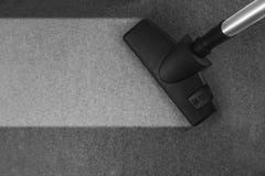 Carpet cleaning with vacuum cleaner and copy space