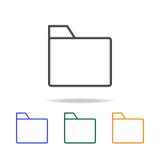 carpeta para los iconos de documentos Elemento del edecation para los apps móviles del concepto y del web Línea fina icono para e ilustración del vector carpeta para los iconos de documentos Elemento del edecation para los apps móviles del concepto y del web Línea fina icono para e ilustración del vector