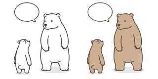 Carregue desenhos animados de fala do caráter da ilustração da bolha do discurso do ícone do logotipo do urso polar do vetor ilustração do vetor Carregue desenhos animados de fala do caráter da ilustração da bolha do discurso do ícone do logotipo do urso polar do vetor ilustração do vetor