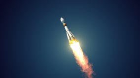Carrier Rocket Takes Off. 3D Animation Carrier Rocket Takes Off. 3D Animation
