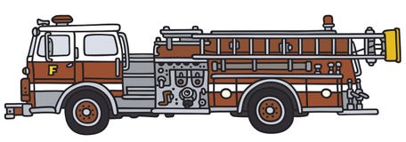 Carro de bombeiros na arremetida ilustração stock Carro de bombeiros na arremetida ilustração stock