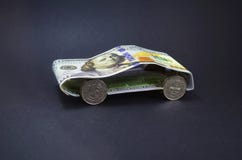 Carro feito do dinheiro Fotografia de Stock Carro feito do dinheiro Fotografia de Stock