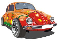 Carro retro dos desenhos animados do vetor ilustração royalty free Carro retro dos desenhos animados do vetor ilustração royalty free
