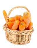 Carrot In Basket Stock Photography