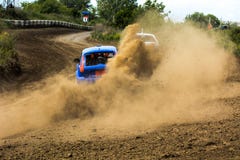 Cars On The Autocross. Royalty Free Stock Photos Cars On The Autocross. Royalty Free Stock Photos