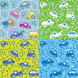 Cars on the road. Seamless kids pattern set. Stock Image Cars on the road. Seamless kids pattern set. Stock Image