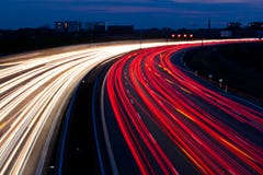 Cars Were In The Night On A Highway Royalty Free Stock Photography Cars Were In The Night On A Highway Royalty Free Stock Photography