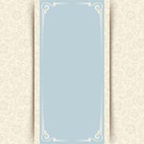 Carta blu e beige dell'invito con il modello floreale Vettore EPS-10 Fotografia Stock Carta blu e beige dell'invito con il modello floreale Vettore EPS-10 Fotografia Stock