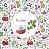 Carta con le bacche decorative illustrazione di stock Carta con le bacche decorative illustrazione di stock