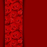 Carta con le rose rosse. illustrazione di stock Carta con le rose rosse. illustrazione di stock