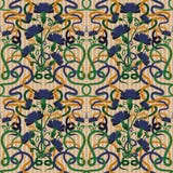 Carta da parati senza cuciture con il blu del fiordaliso nello stile di stile Liberty Immagini Stock Libere da Diritti Carta da parati senza cuciture con il blu del fiordaliso nello stile di stile Liberty Immagini Stock Libere da Diritti